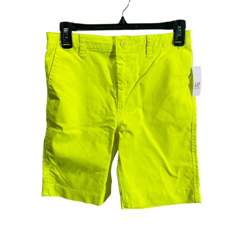 Gap Kids Boys Size 14 Adjustable‎ Waist Neon Yellow Shorts New